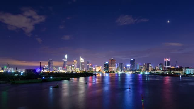 City with evening lights live wallpaper