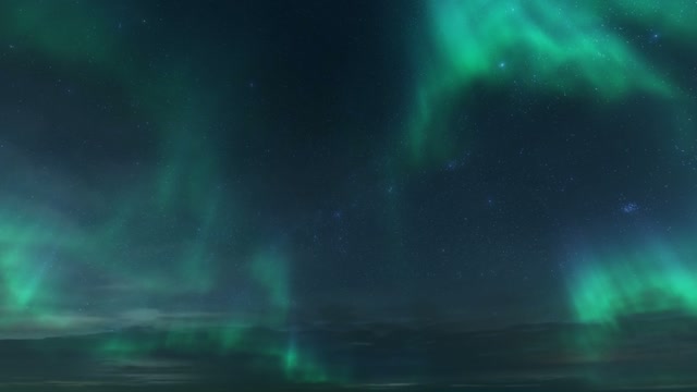 Northern lights dancing in starry sky live wallpaper
