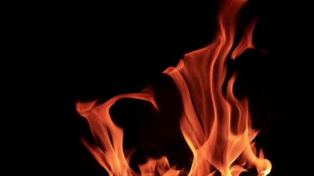 Realistic flames rising on black background live wallpaper