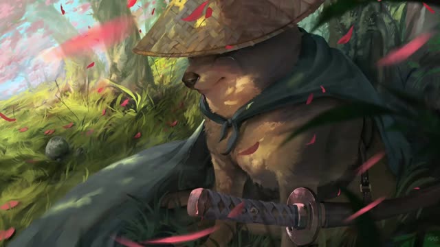 Soldier resting in tall grass live wallpaper