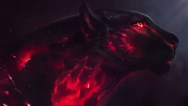 Dark demon emerging from shadows live wallpaper