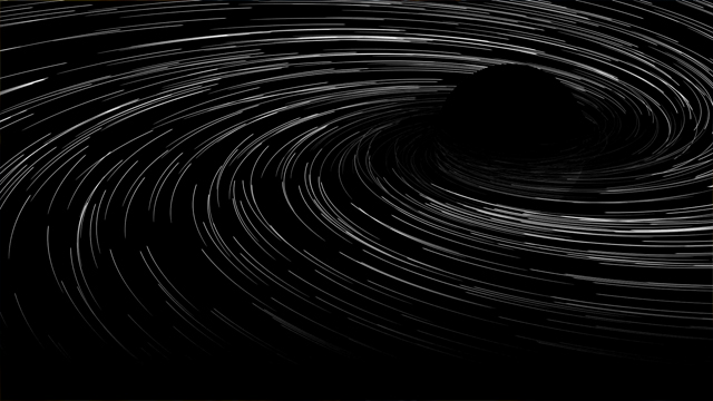 Black hole with warped grid field live wallpaper
