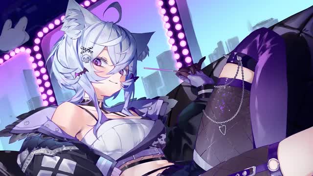 Anime girl with futuristic weapon live wallpaper