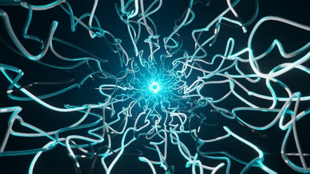 Electric blue neural pattern animation live wallpaper