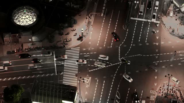 Top-down view of street crossing live wallpaper