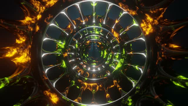 Futuristic glowing tech portal live wallpaper