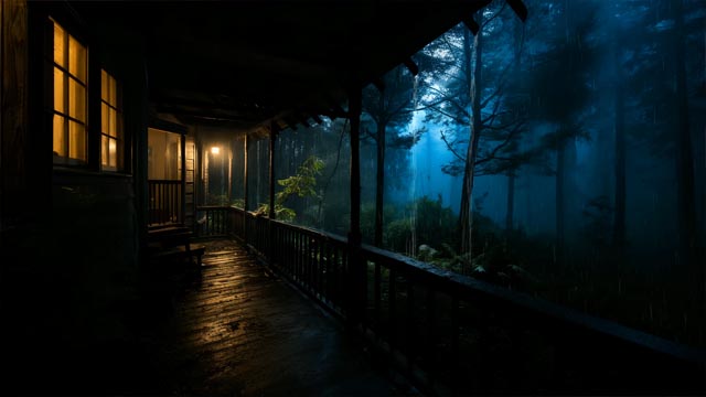 Wooden walkway through misty live wallpaper