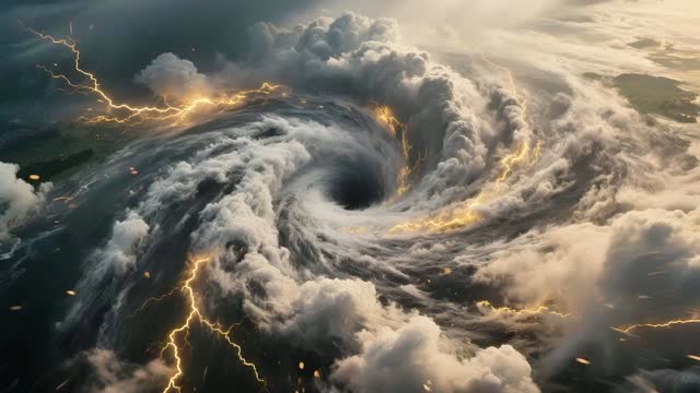 Massive storm vortex in the sky live wallpaper