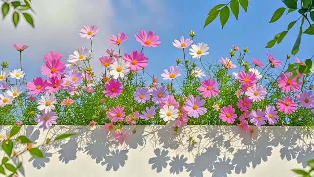 Pink daisies blooming in spring live wallpaper
