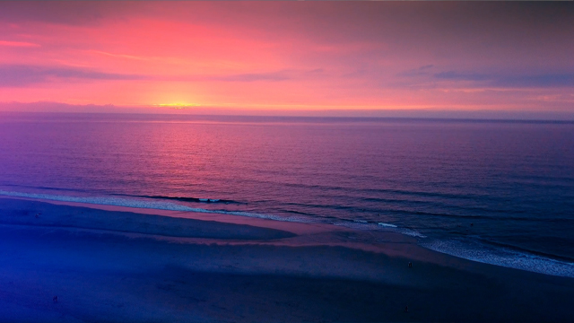 Peaceful ocean sunset horizon live wallpaper