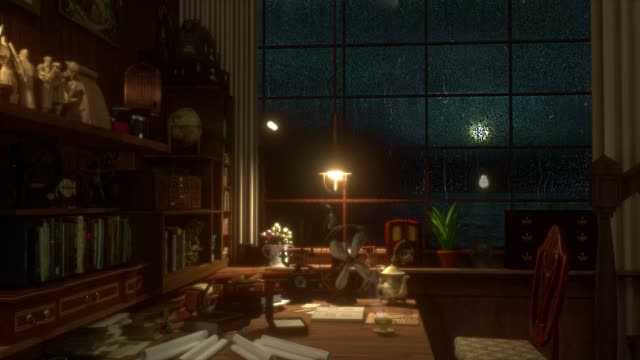 Warm bar interior at night live wallpaper