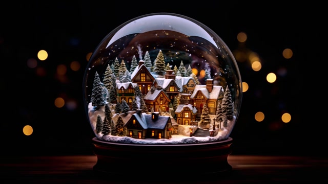 Winter Wonderland in a Snow Globe live wallpaper