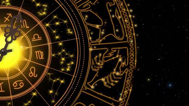Celestial Zodiac Clock with Stars live wallpaper