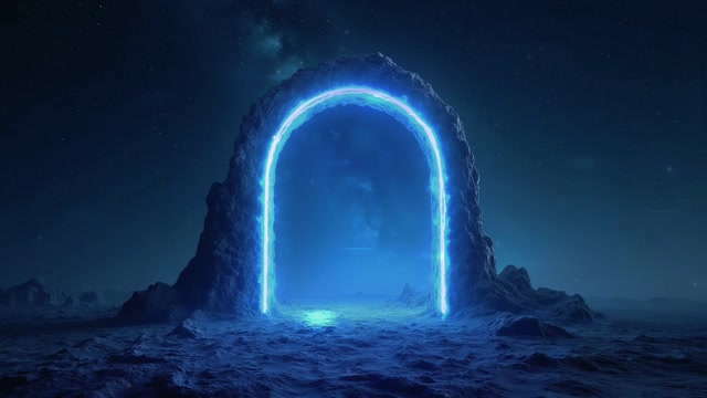 Mystical Portal in Cosmic Landscape live wallpaper