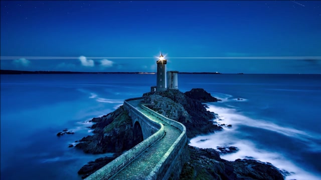 Lighthouse by the Moonlit Sea live wallpaper
