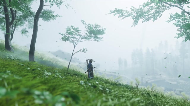 Misty Forest Wanderer at Dawn live wallpaper