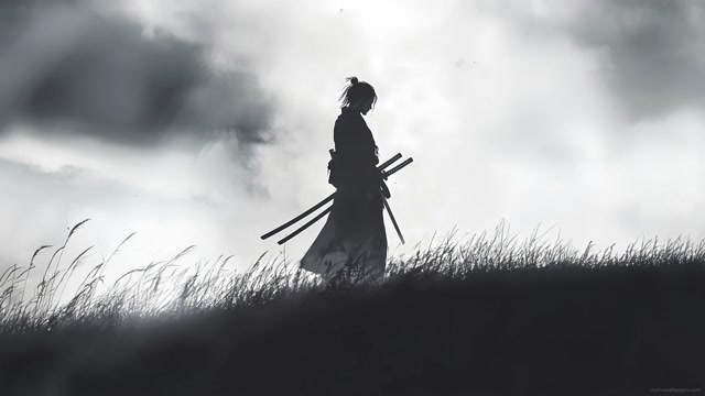 Silent Warrior in the Mist live wallpaper