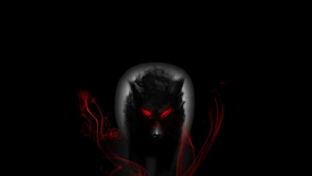 Red-eyed werewolf wallpaper