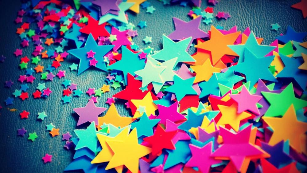 Colorful star decoration wallpaper