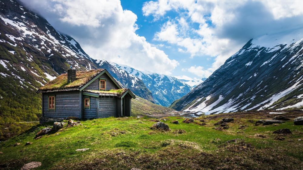 Cabin in Norway wallpaper