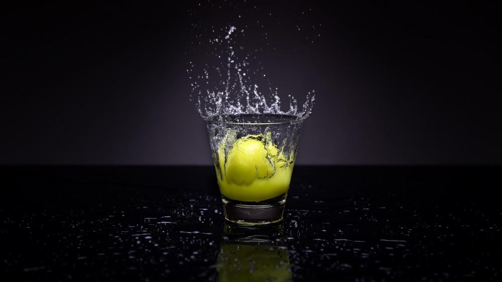 Lemon splash wallpaper