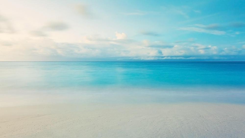 Blue ocean horizon wallpaper