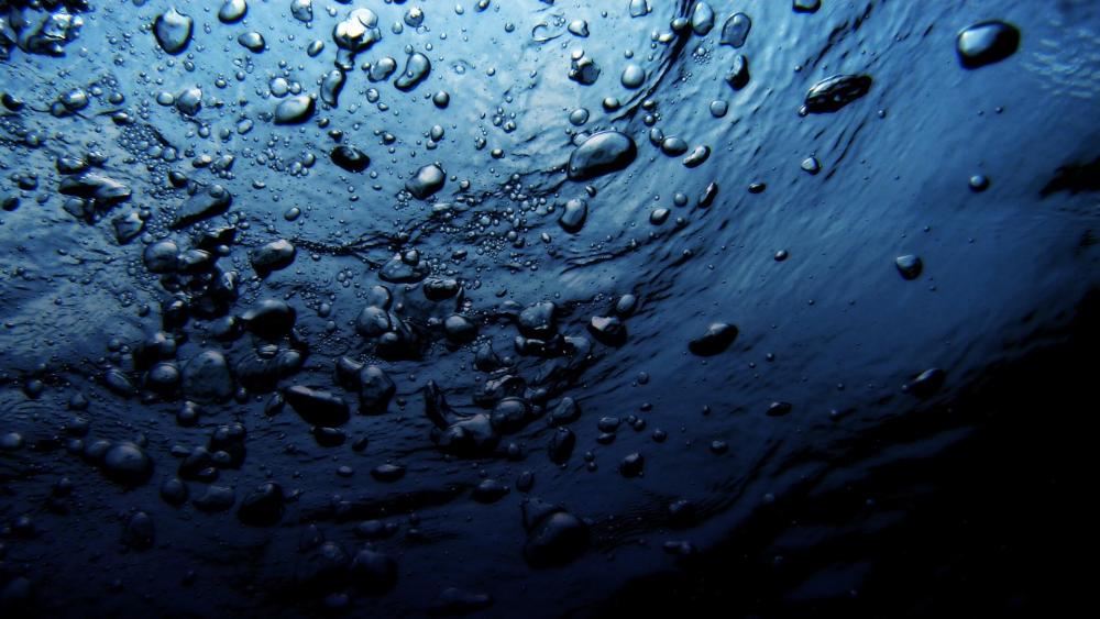 Bubbles in the water wallpaper