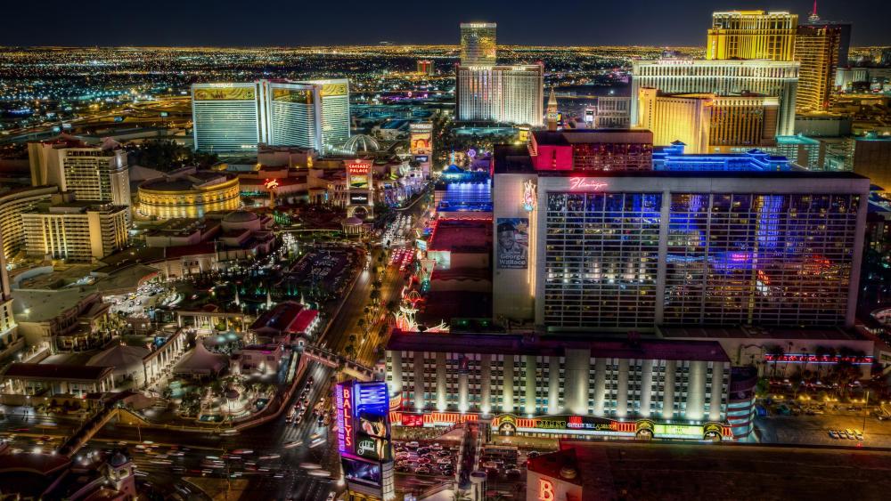 Las Vegas citylights at night wallpaper backiee