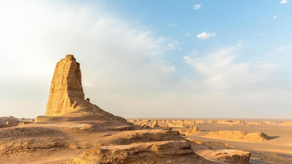 Dasht-e Lut Desert rock formations wallpaper
