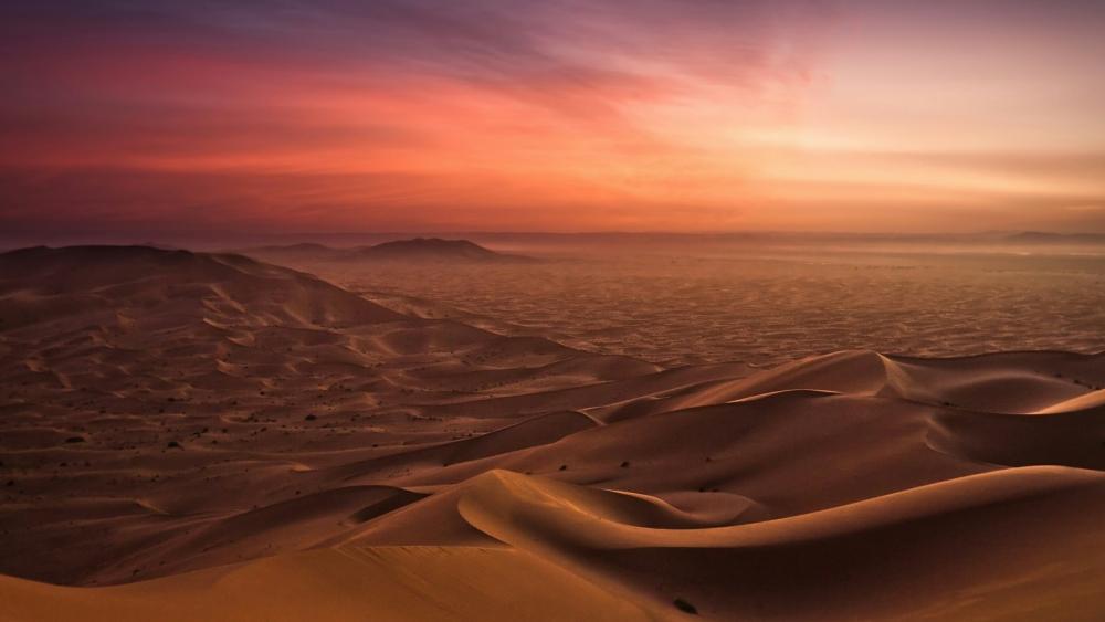 Sunrise in the Western Sahara wallpaper