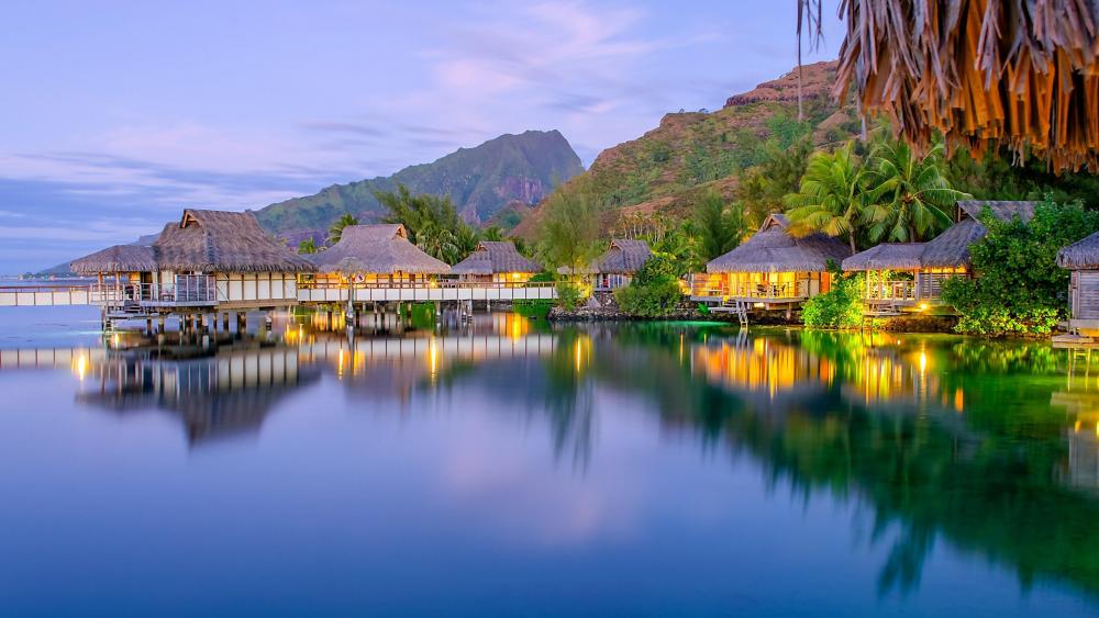 Morning at Bora Bora wallpaper