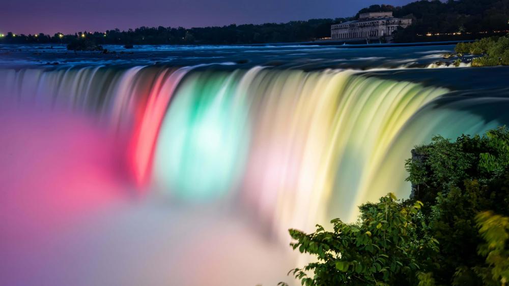 Colorful Niagara Falls wallpaper