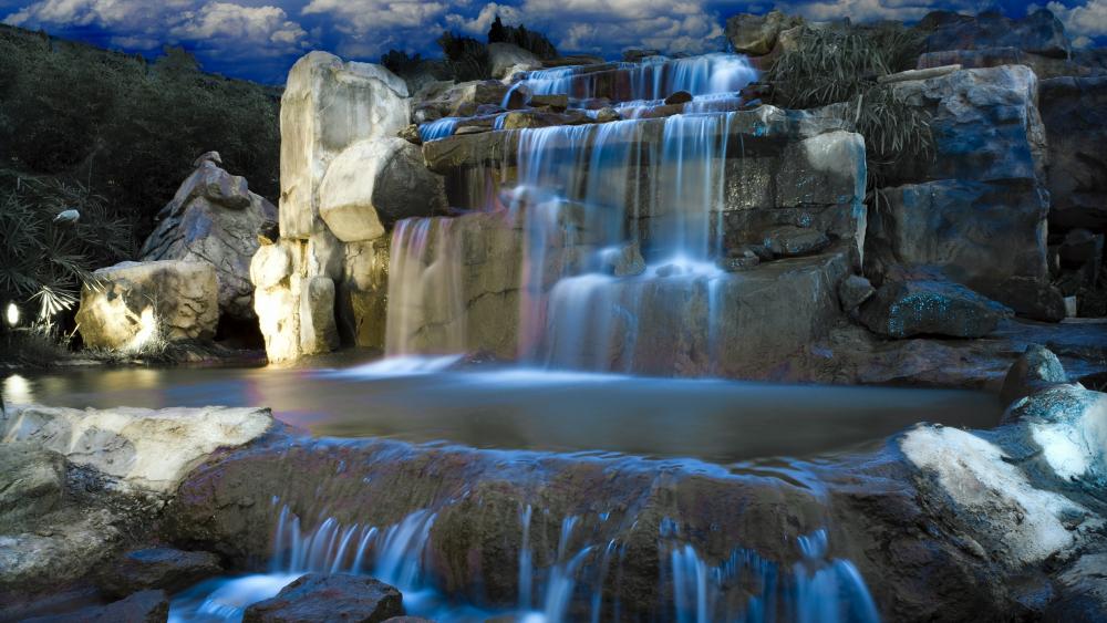 Fantasy waterfall wallpaper