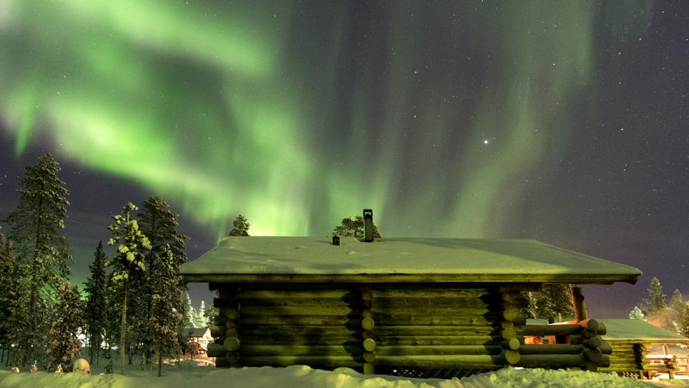 Northern Lights in Saariselkä, Finland wallpaper