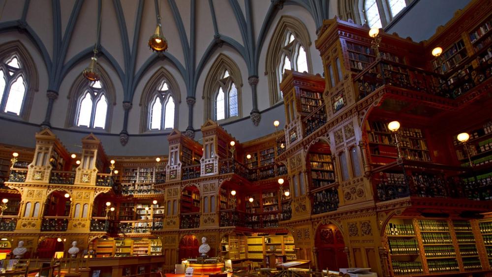 Library of Parliament (Bibliothèque du Parlement) - Ottawa, Ontario, Canada wallpaper