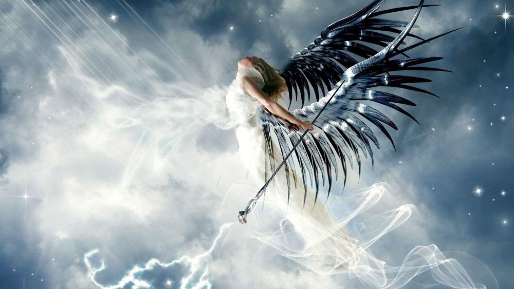White angel - Fantasy art wallpaper