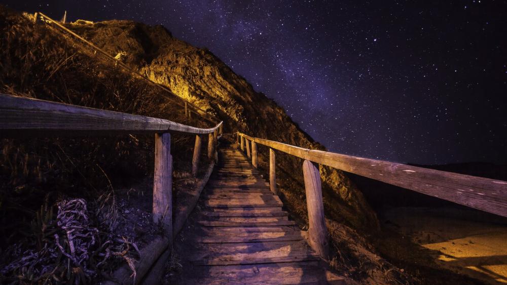 Trail to Milky Way wallpaper