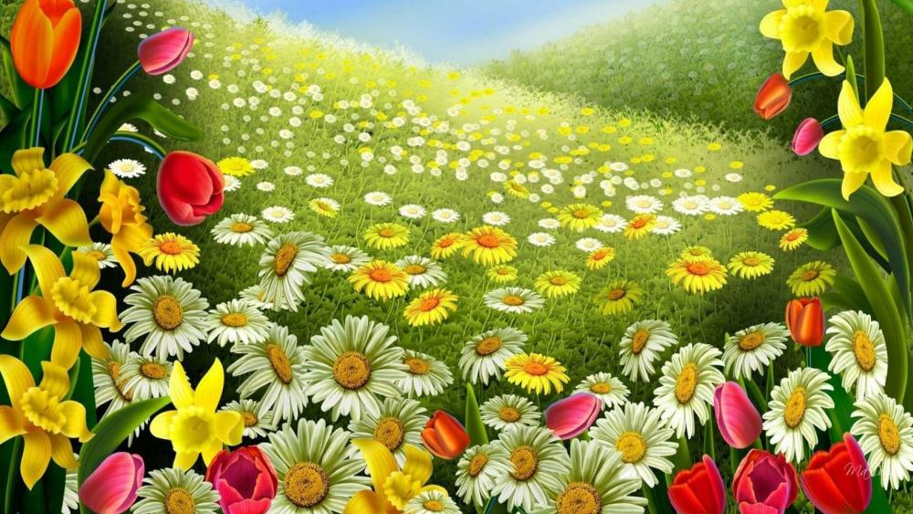 Spring flowers       wallpaper