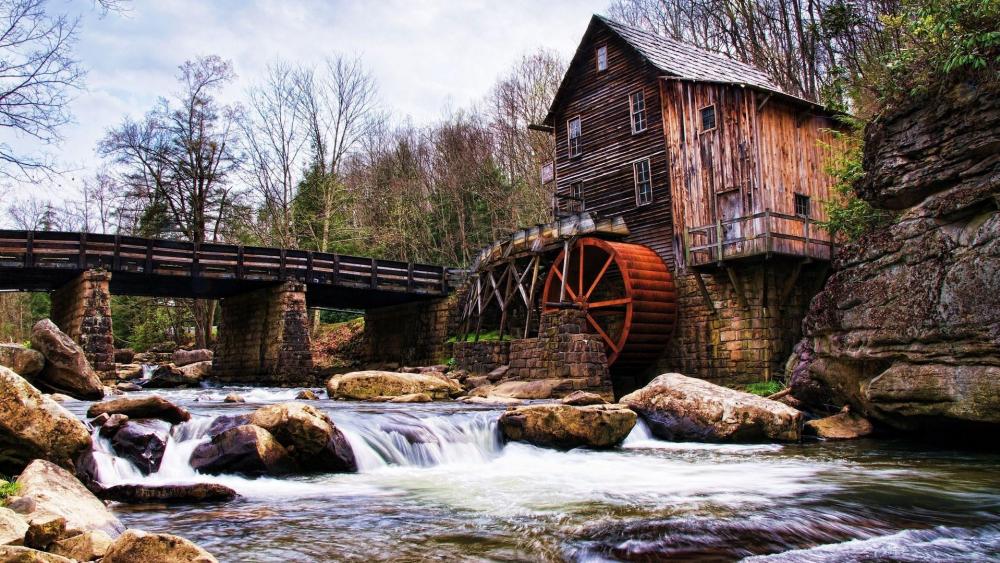 Babcock State Park, Glade Creek Grist Mill wallpaper