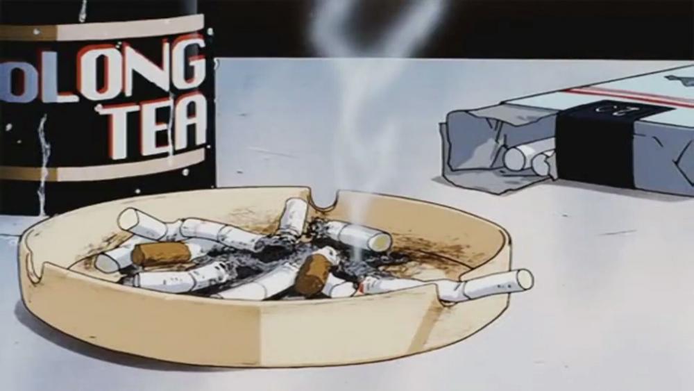 Cigarettes in the ashtray - Anime art wallpaper