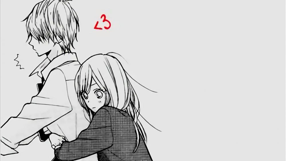 Anime boy and girl wallpaper