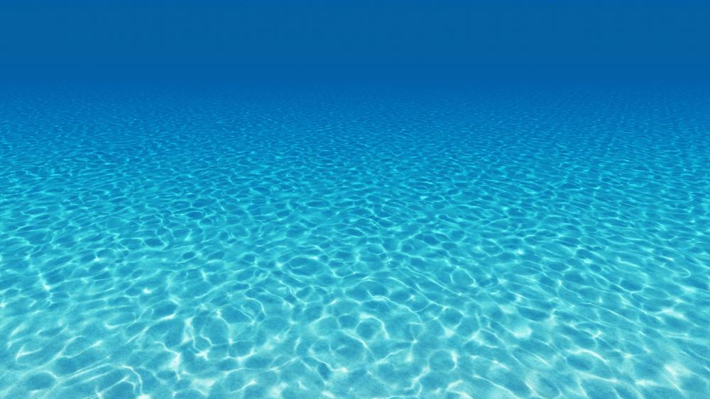 Blue water under the sea wallpaper