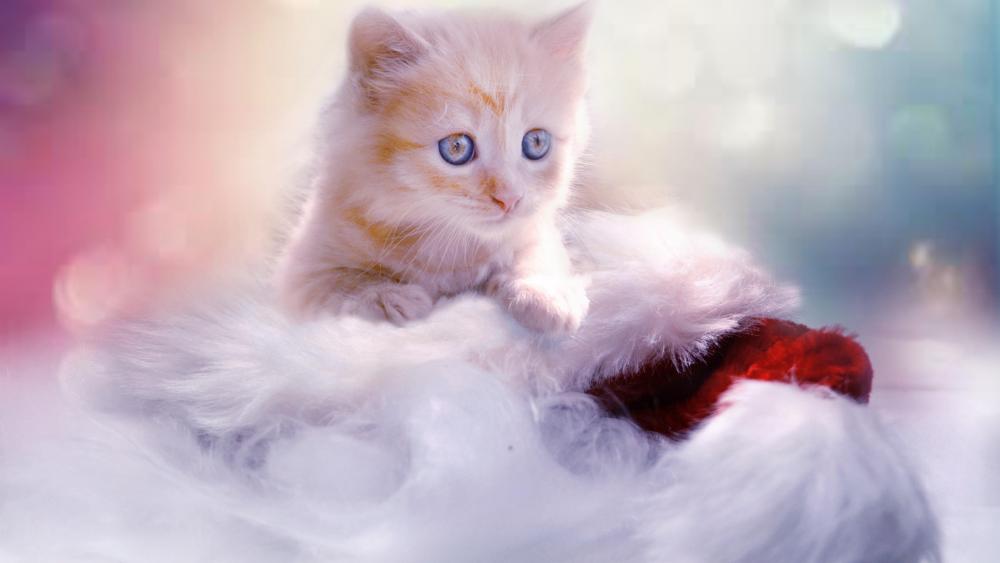 Christmas Kitten wallpaper