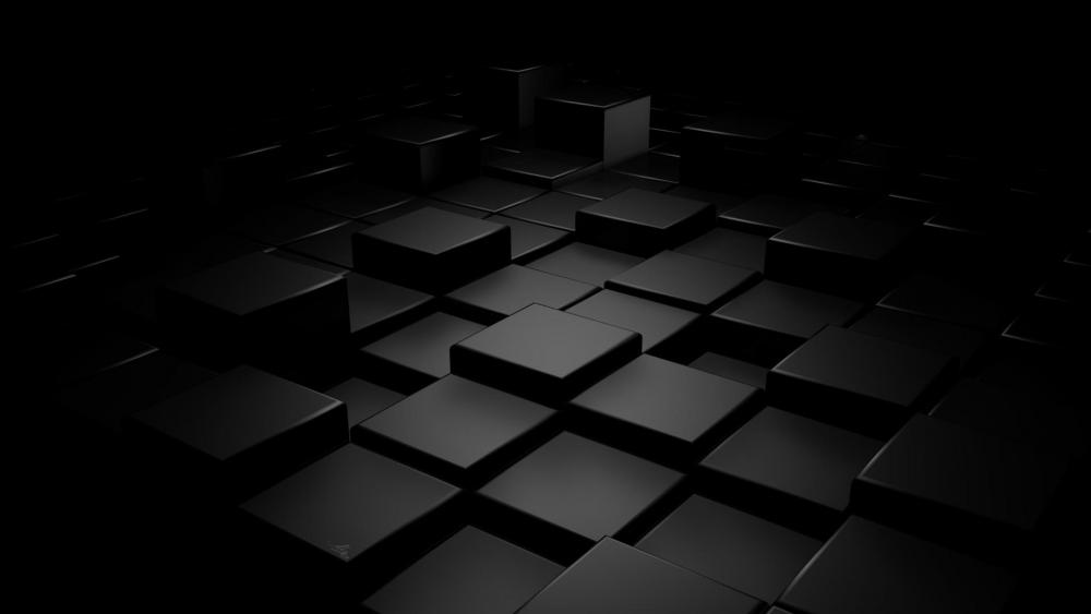 Black cubes wallpaper