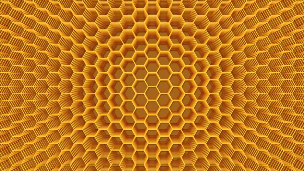 3D honeycomb wallpaper