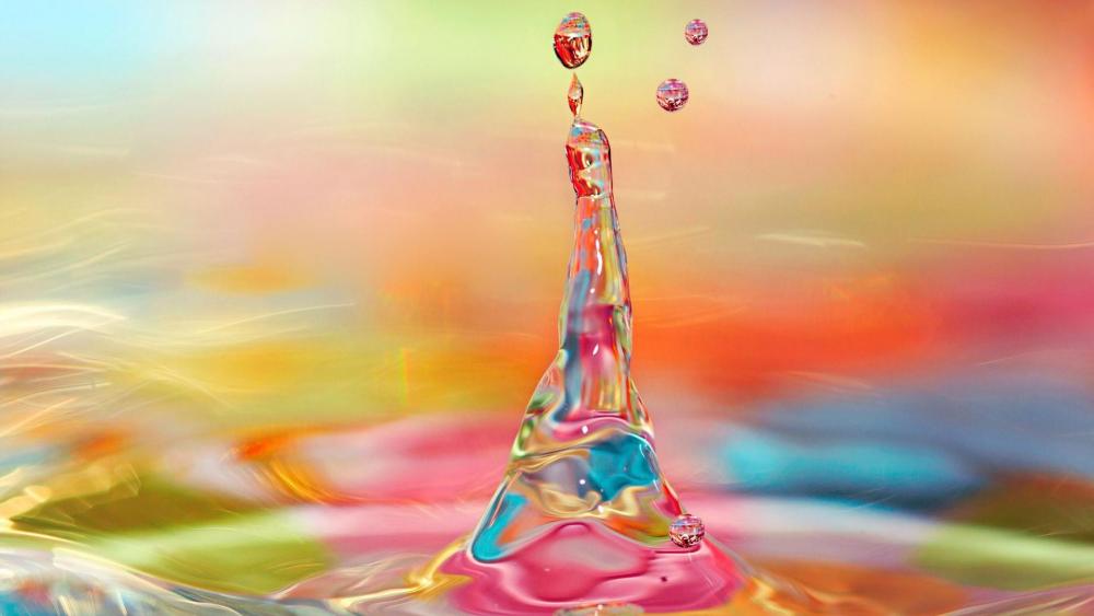 Colorful water splash wallpaper - backiee