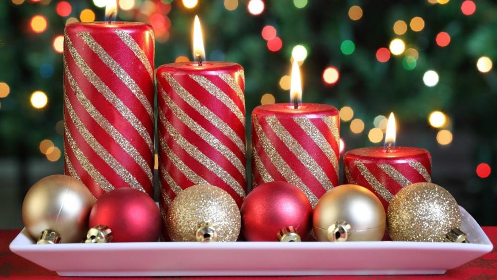 Christmas Advent candles wallpaper