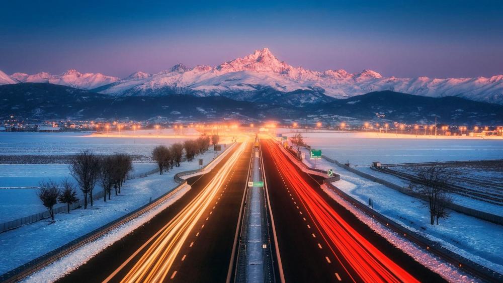 Turin - Pinerolo highway wallpaper