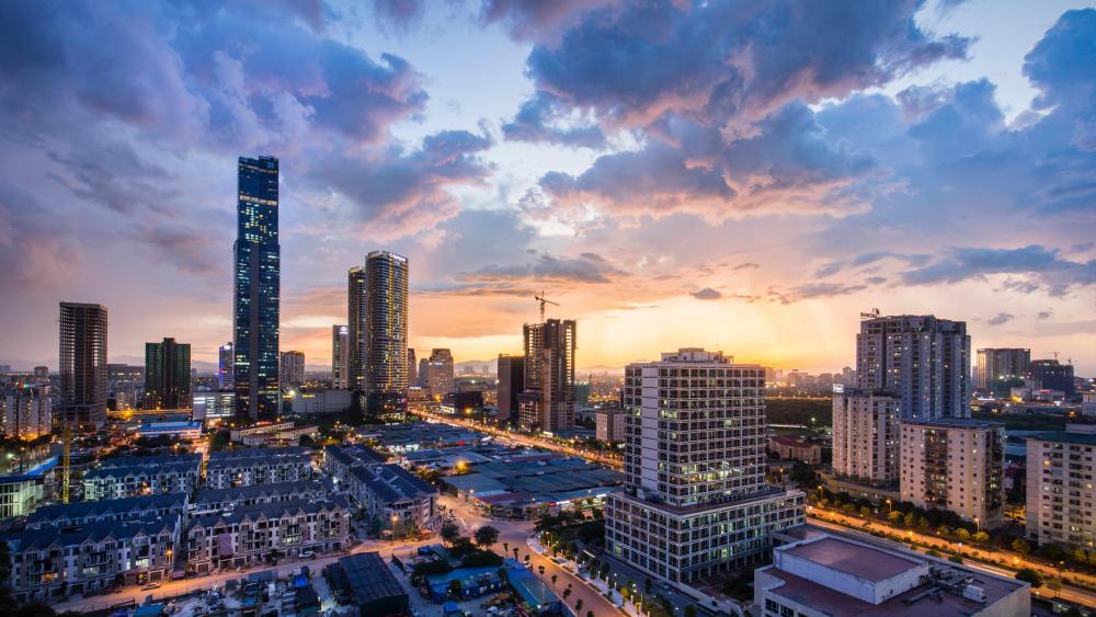 Hanoi cityscape wallpaper