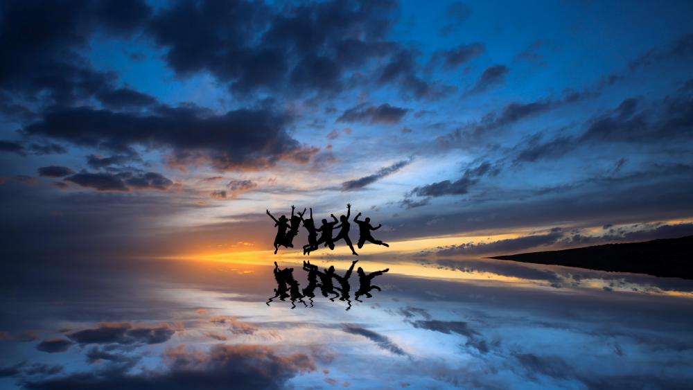Mirror of the sky wallpaper